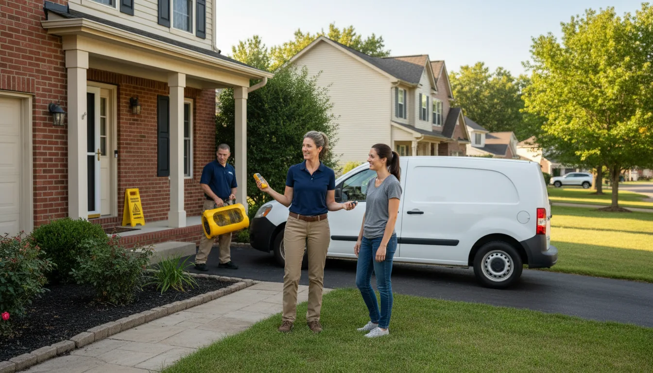 Residential water damage restoration in Asheville, NC